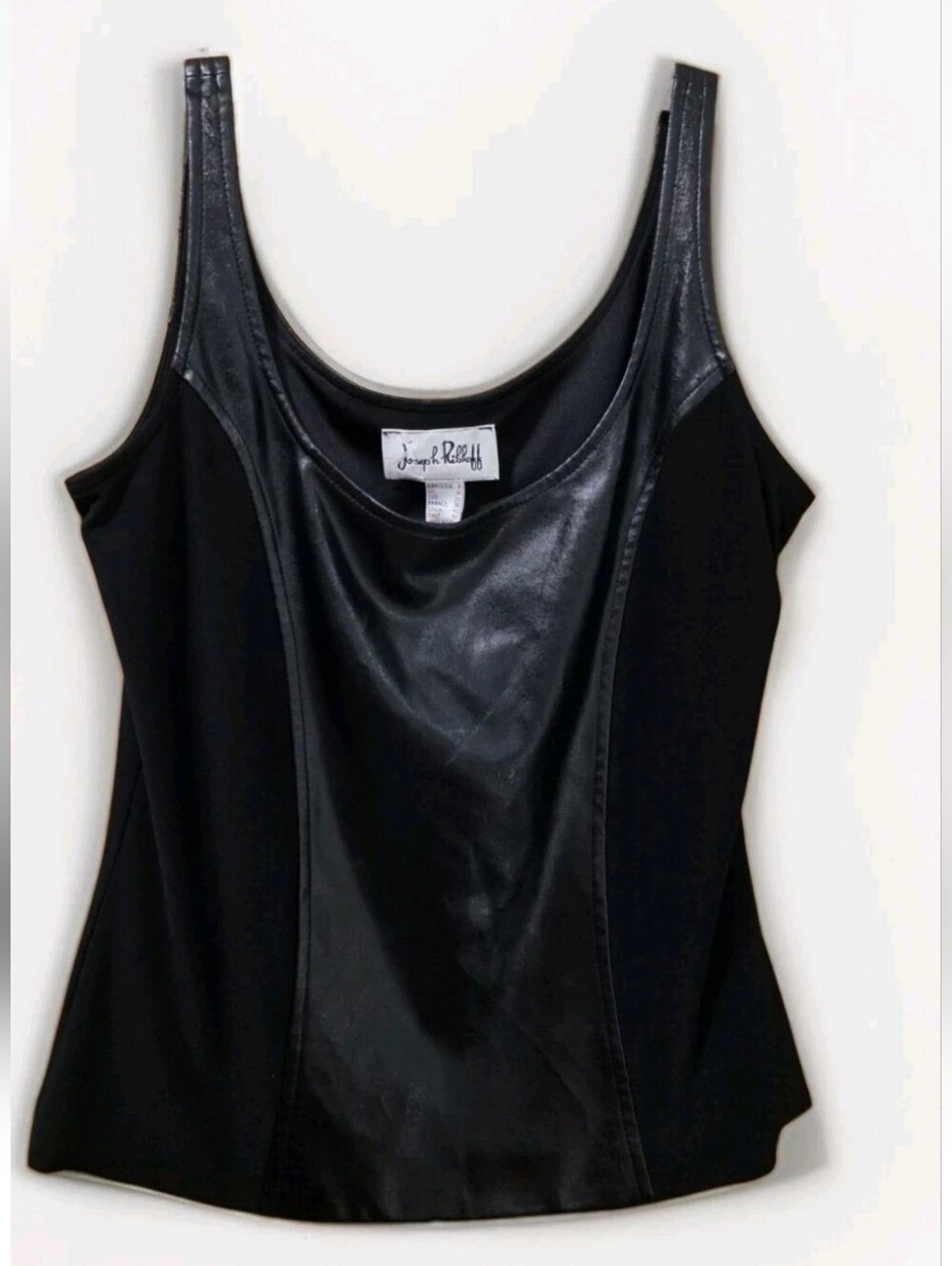 Joseph Ribkoff Black Label Luxe Stretch Shell Tank Black Sleeveless Top Size 8
